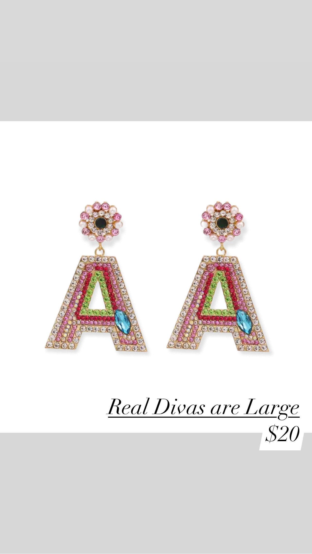 Large initial earrings hot sale